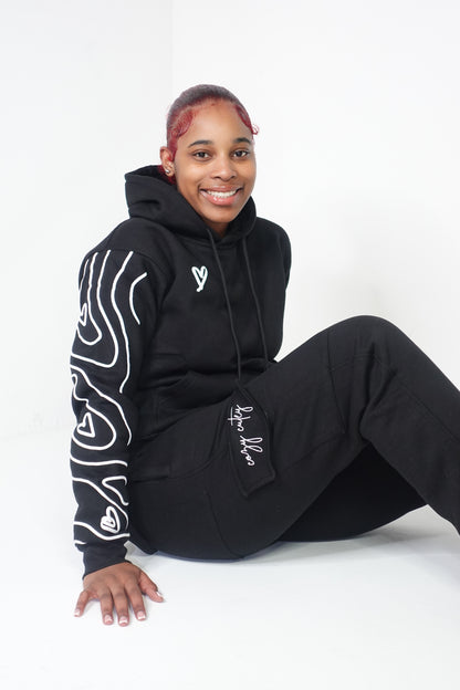 "Cozy Season" Black Hoodie Set